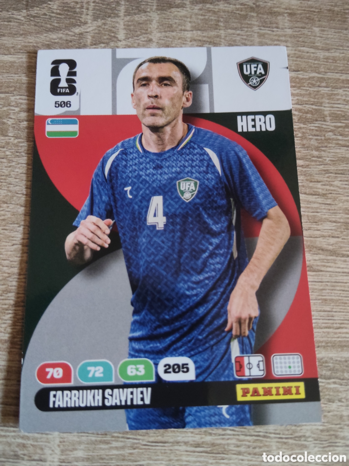 Cromos de F&uacute;tbol: Panini Adrenalyn mundial 2026 506 Farrukh Sayfiev Uzbekist&aacute;n