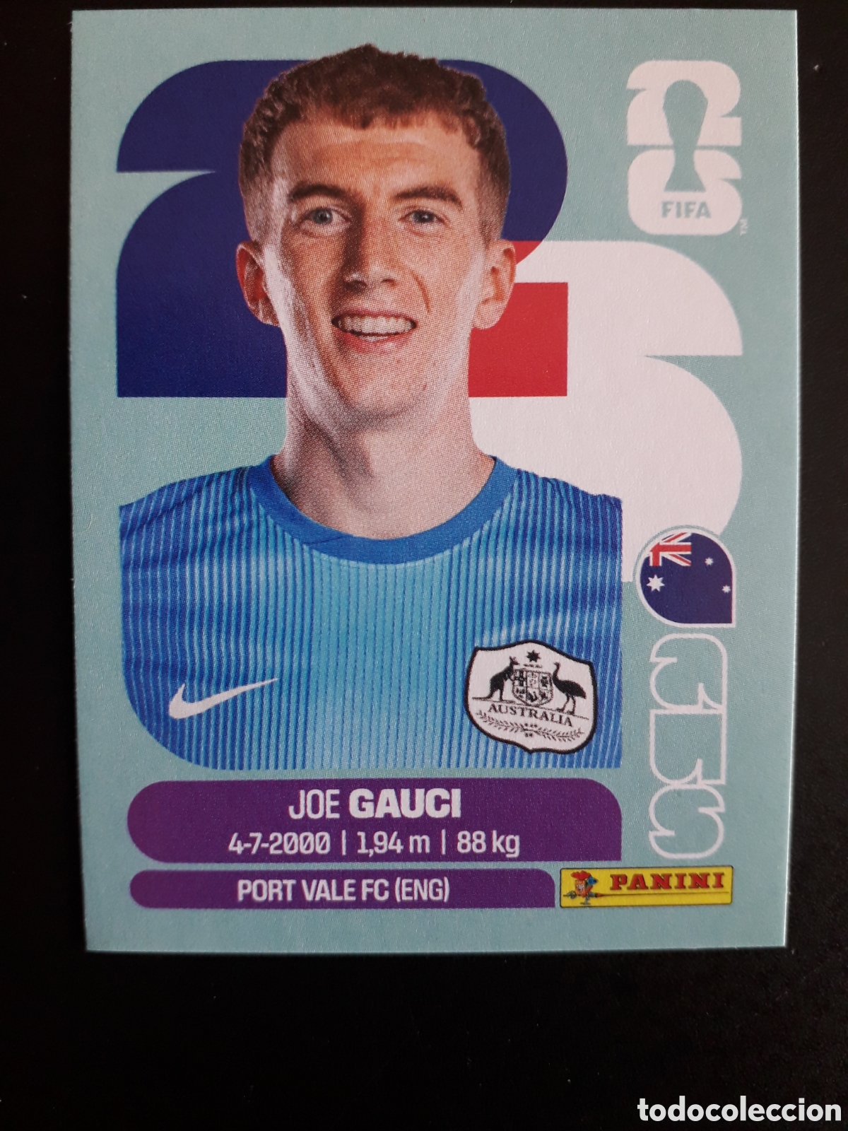 Cromos de F&uacute;tbol: GAUCI AUSTRALIA AUS 3 MUNDIAL F&Uacute;TBOL 2026 FIFA WORLD CUP PANINI SIN PEGAR PEDIDO M&Iacute;NIMO 3&euro;