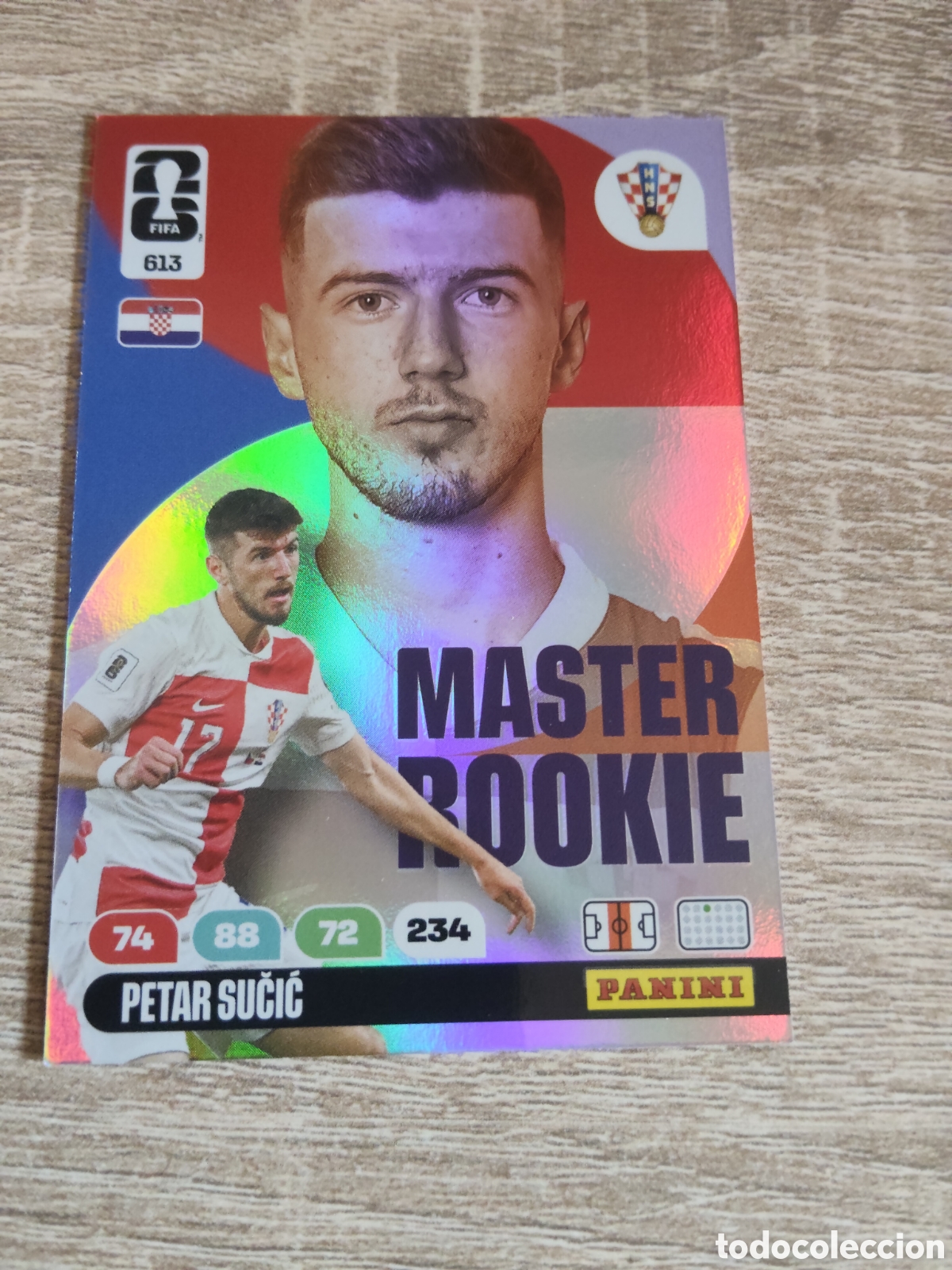 Cromos de F&uacute;tbol: Panini Adrenalyn mundial 2026 613 Petar Sucic Croacia m&aacute;ster rookie