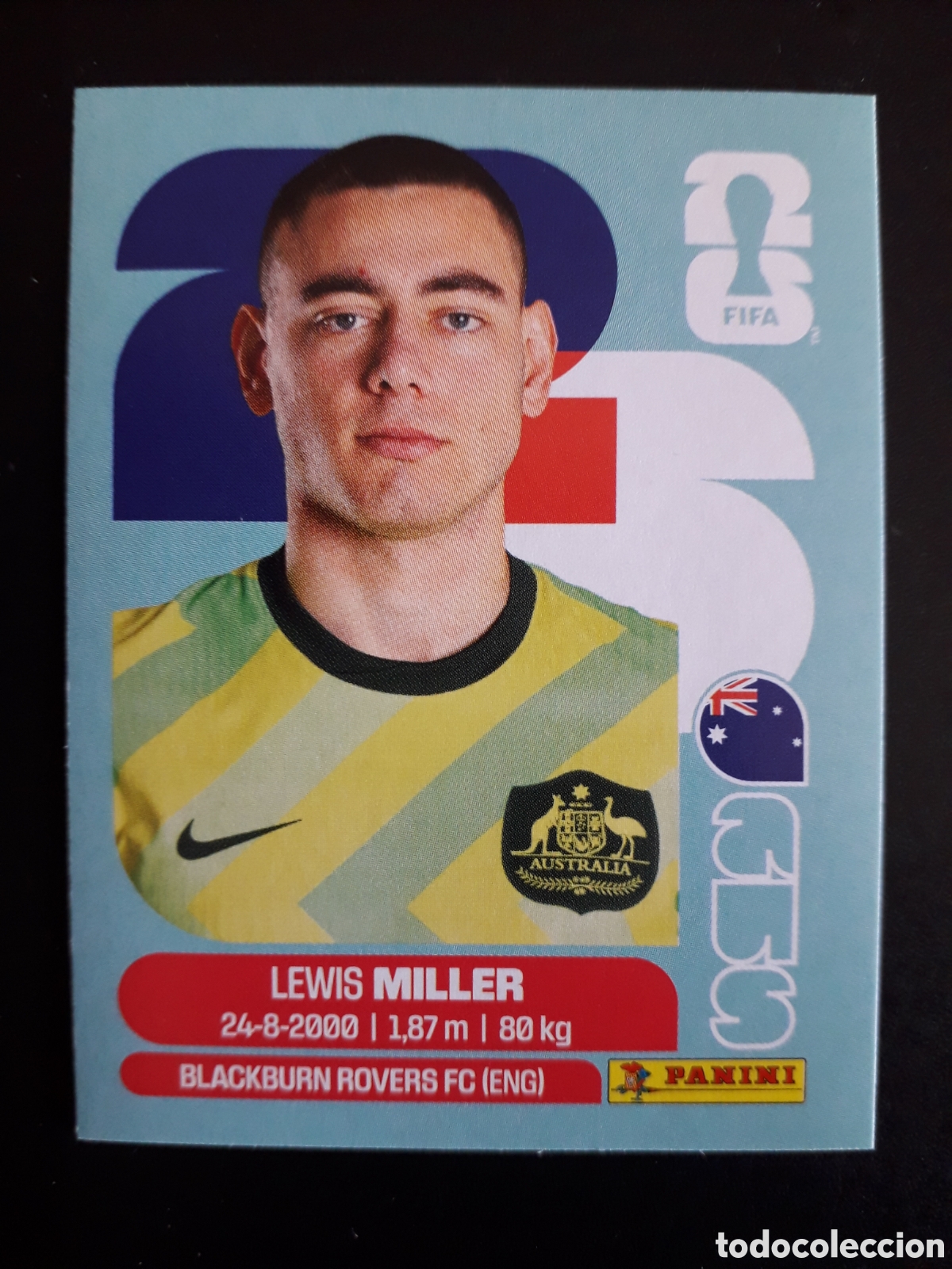 Cromos de F&uacute;tbol: MILLER AUSTRALIA AUS 9 MUNDIAL F&Uacute;TBOL 2026 FIFA WORLD CUP PANINI SIN PEGAR PEDIDO M&Iacute;NIMO 3&euro;