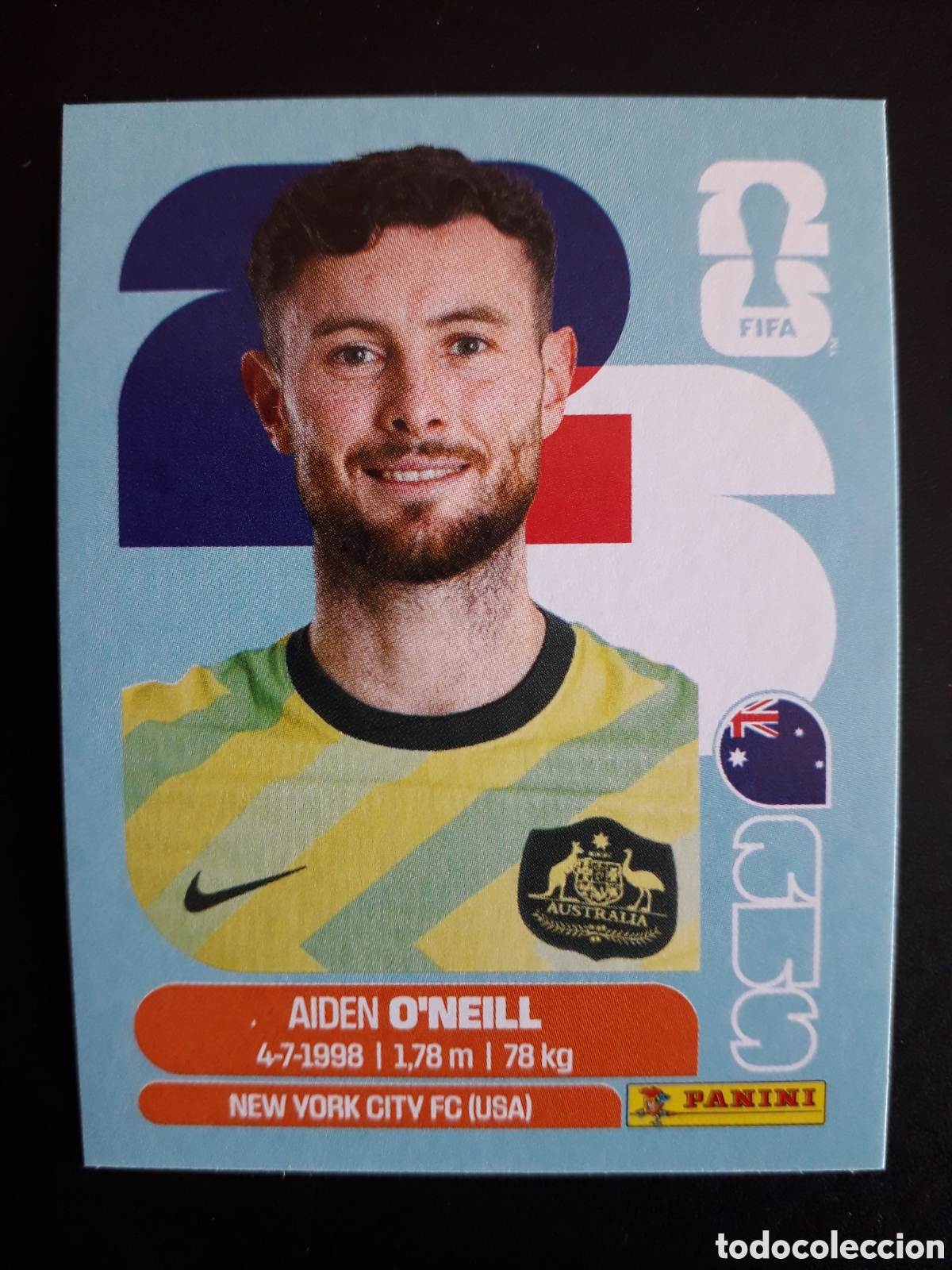 Cromos de Futebol: O'NEILL AUSTRALIA AUS 14 MUNDIAL F&Uacute;TBOL 2026 FIFA WORLD CUP PANINI SIN PEGAR PEDIDO M&Iacute;NIMO 3&euro;