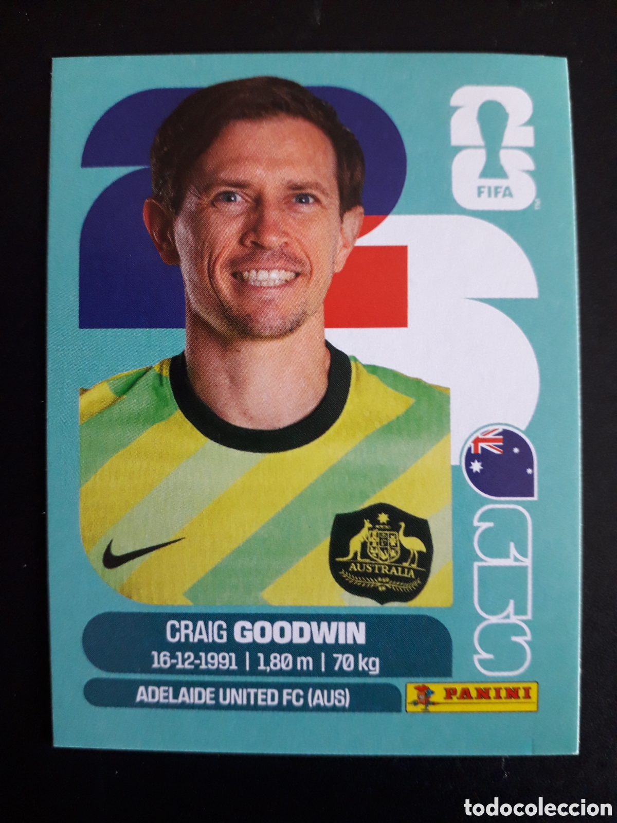 Cromos de Futebol: GOODWIN AUSTRALIA AUS 17 MUNDIAL F&Uacute;TBOL 2026 FIFA WORLD CUP PANINI SIN PEGAR PEDIDO M&Iacute;NIMO 3&euro;