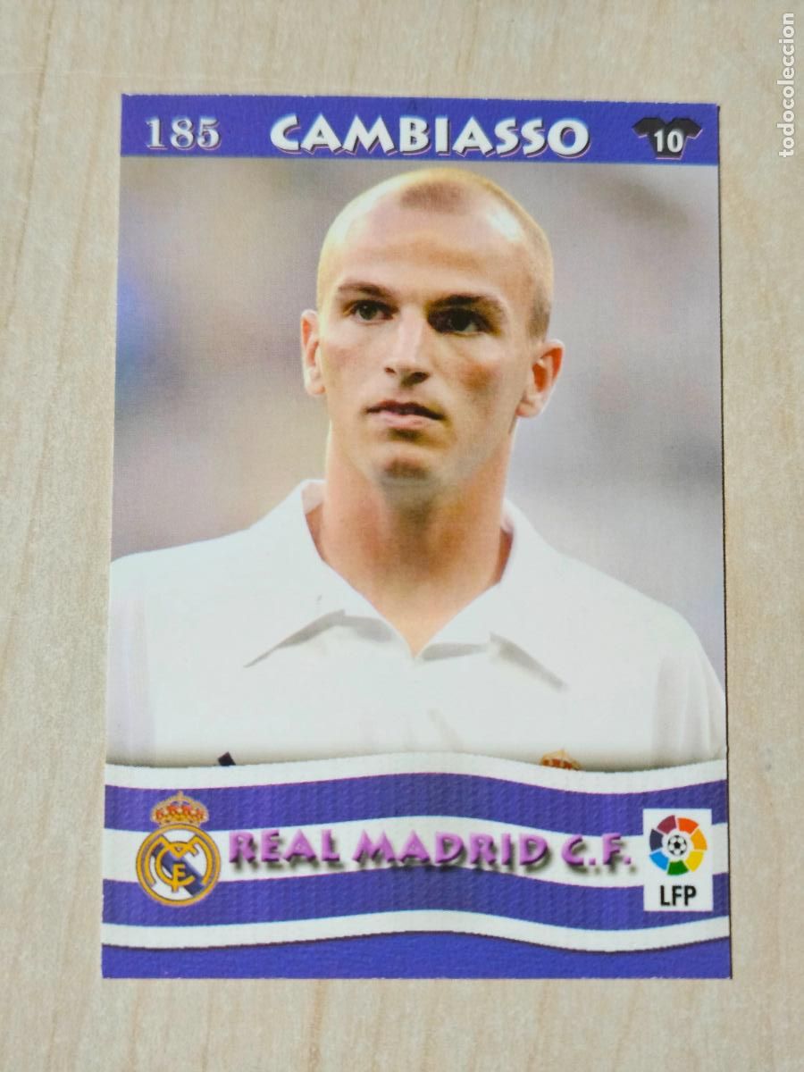 Cromos de Futebol: FICHA N&ordm; 185 CAMBIASSO - MUNDICROMO LIGA TOP 2003 - REAL MADRID