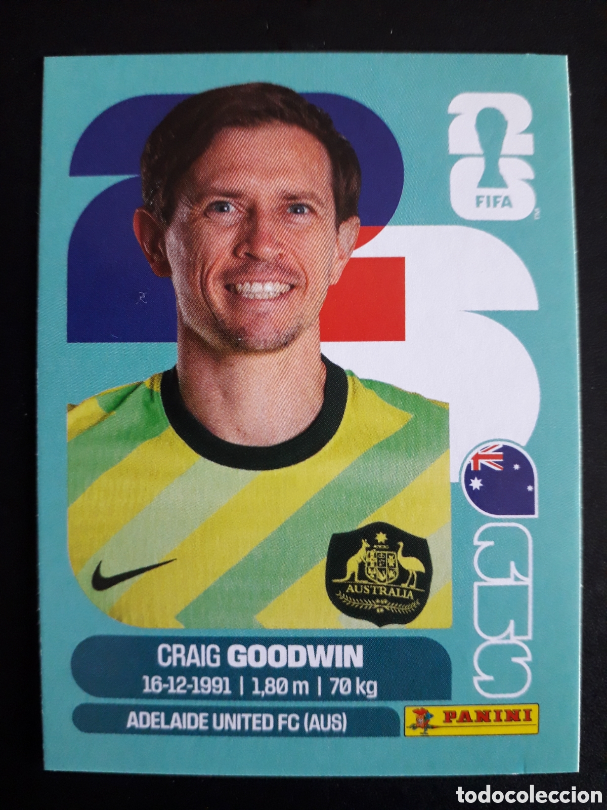 Cromos de Futebol: GOODWIN AUSTRALIA AUS 17 MUNDIAL F&Uacute;TBOL 2026 FIFA WORLD CUP PANINI SIN PEGAR PEDIDO M&Iacute;NIMO 3&euro;