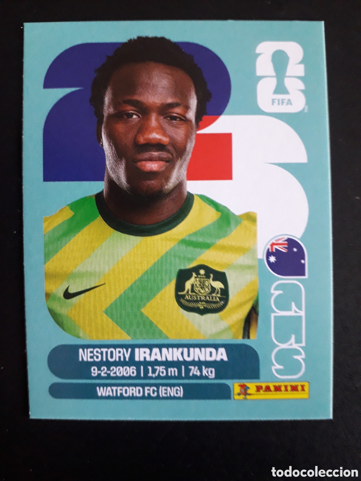 Cromos de F&uacute;tbol: IRANKUNDA AUSTRALIA AUS 19 MUNDIAL F&Uacute;TBOL 2026 FIFA WORLD CUP PANINI SIN PEGAR PEDIDO M&Iacute;NIMO 3&euro;