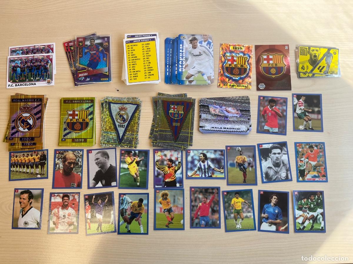 Cromos de F&uacute;tbol: lote MESSI mas regalo escudos etc beckham etc