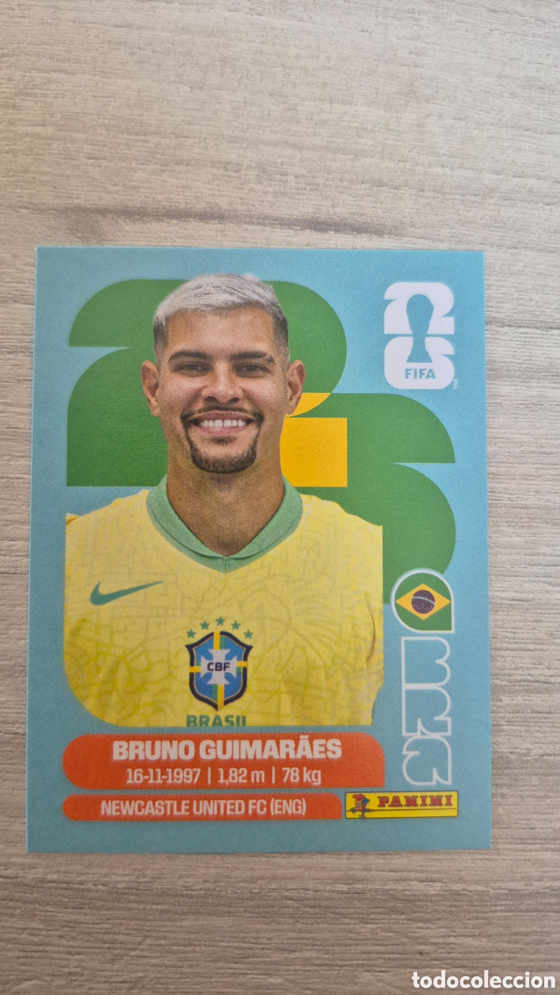 Cromos de F&uacute;tbol: BRA11 Bruno Guimar&atilde;es FIFA World Cup 2026