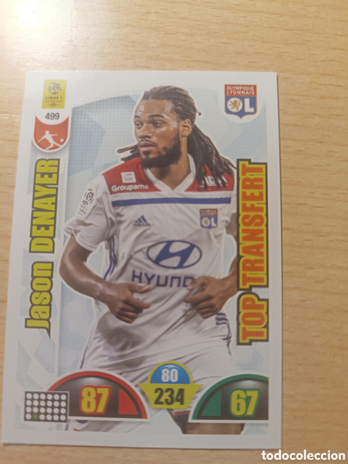 Cromos de F&uacute;tbol: 499 JASON DENAYER TOP TRANSFER OLYMPIQUE LYON ADRENALYN XL LIGUE 1 2018 2019 PANINI 18 19