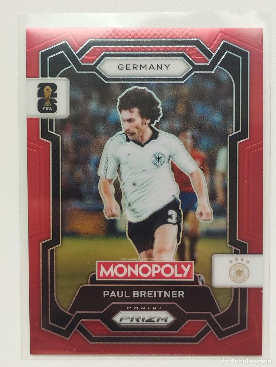 Cromos de F&uacute;tbol: CROMO CARD WORLD CUP 2026 26 PANINI PRIZM MONOPOLY PAUL BREITNER 63 ALEMANIA RED ROJ0