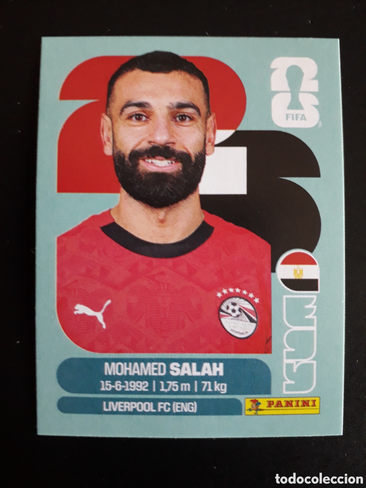 Fu&szlig;ball-Sticker: SALAH EGIPTO EGY 17 MUNDIAL F&Uacute;TBOL 2026 FIFA WORLD CUP PANINI SIN PEGAR PEDIDO M&Iacute;NIMO 3&euro;