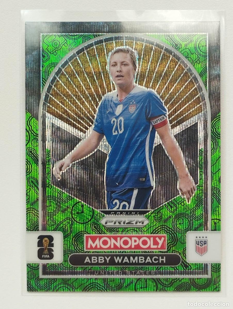 Cromos de F&uacute;tbol: CROMO CARD WORLD CUP 2026 26 PANINI PRIZM MONOPOLY ABBY WAMBACH 92 USA GREN VERDE