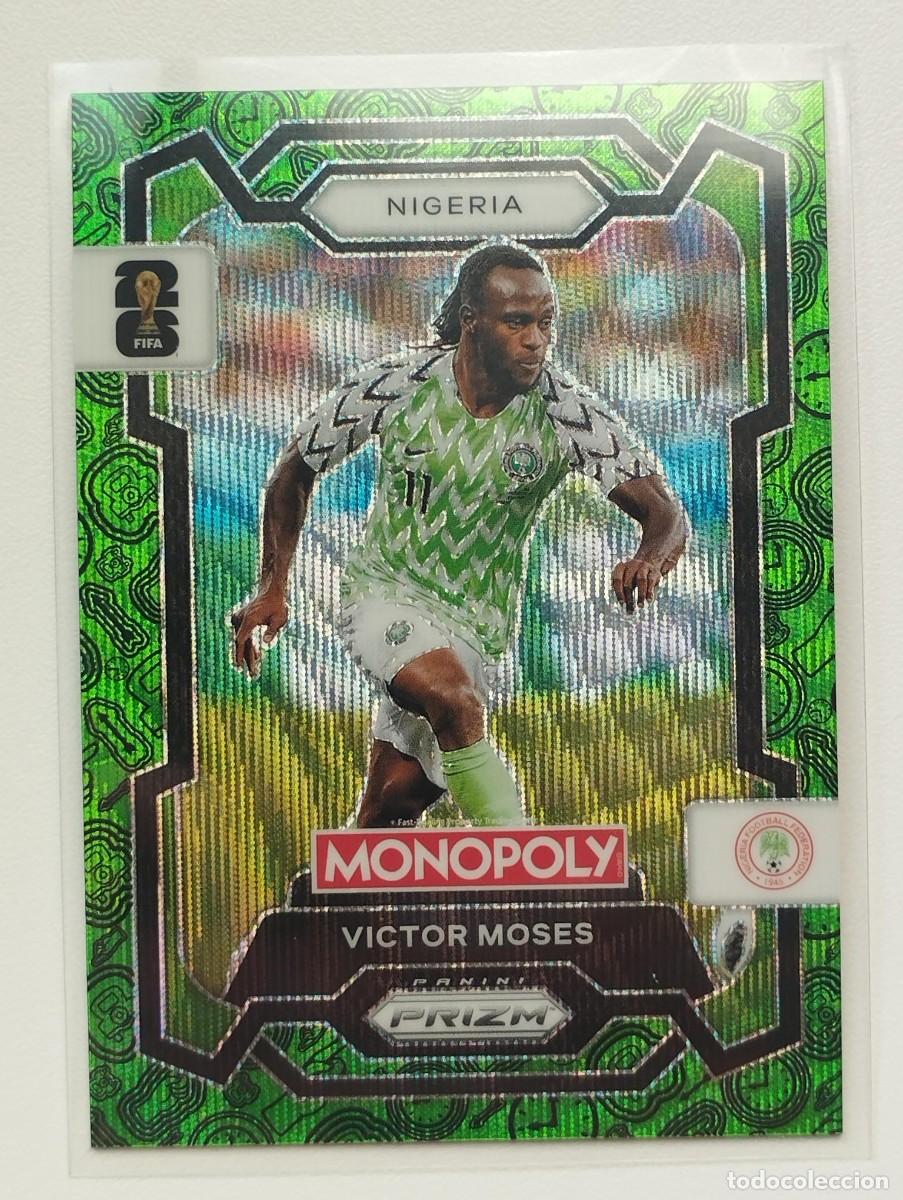 Cartes &agrave; collectionner de Football: CROMO CARD WORLD CUP 2026 26 PANINI PRIZM MONOPOLY VICTOR MOSES 79 NIGERIA GREN VERDE