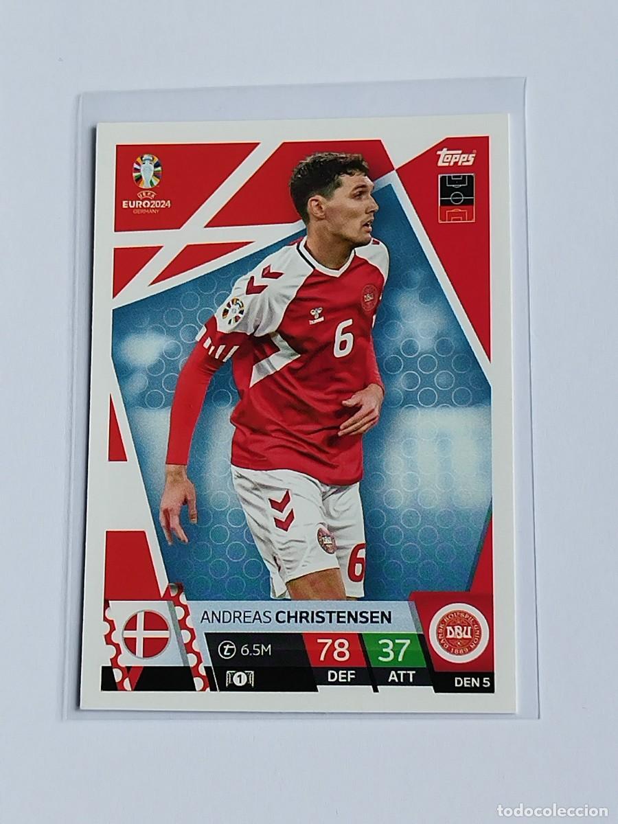 Cartes &agrave; collectionner de Football: CHRISTENSEN #DEN 5 DINAMARCA - TOPPS EUROCOPA 2024 MATCH ATTAX - UEFA EURO GERMANY 24 DEN5
