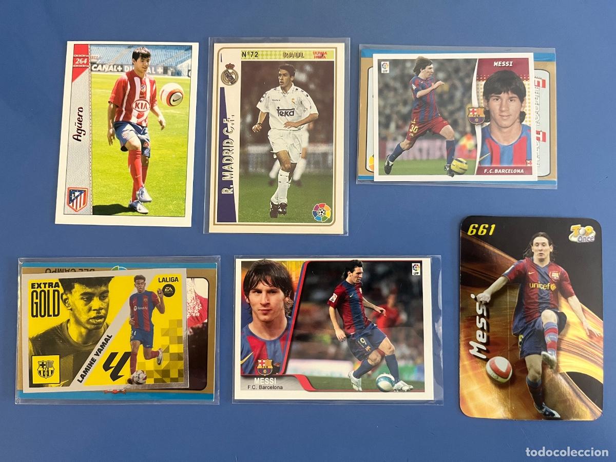 Cromos de F&uacute;tbol: Messi Ra&uacute;l yamal etc lote de 6 cromos dif&iacute;ciles