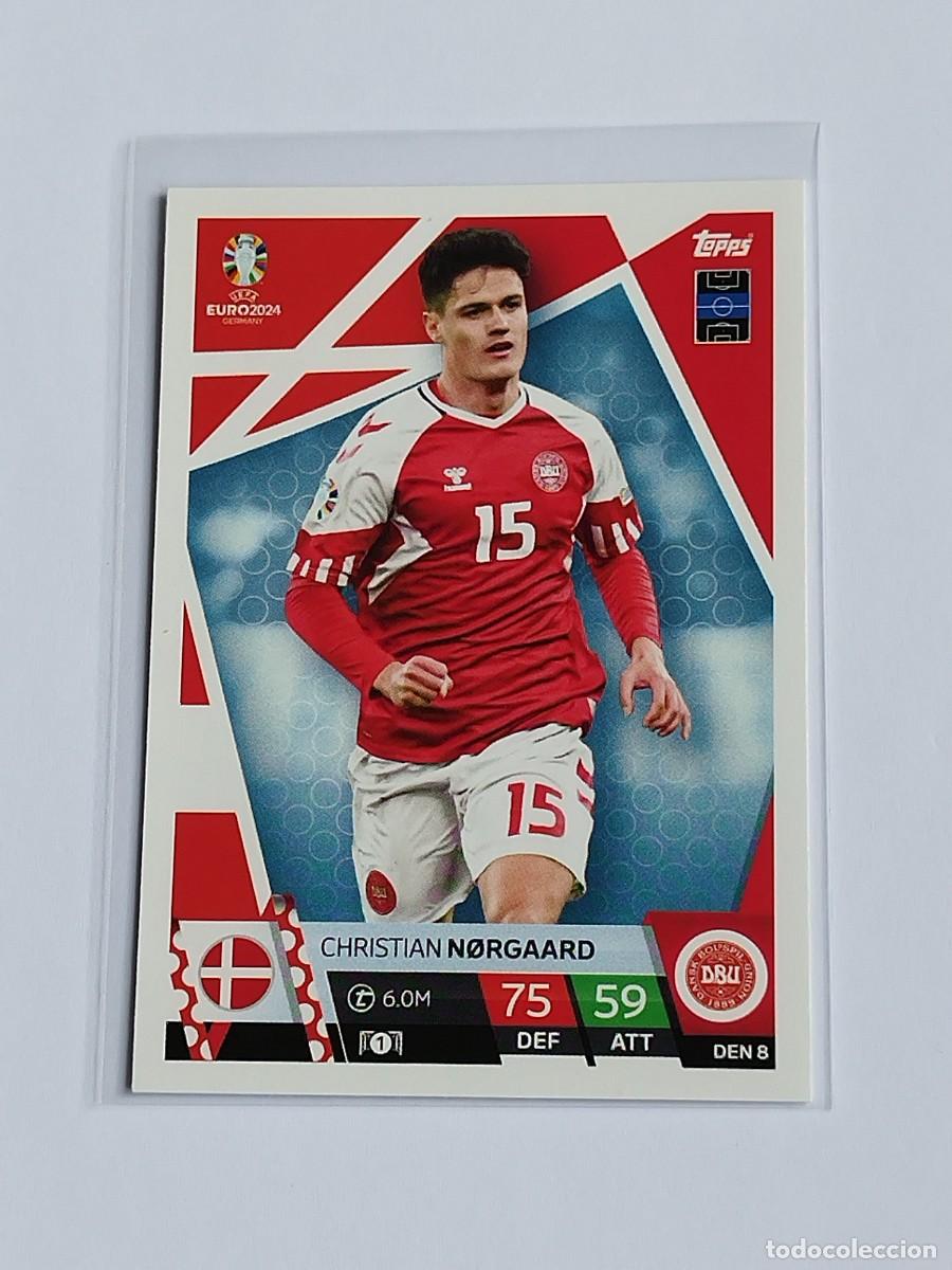Cromos de F&uacute;tbol: NORGAARD #DEN 8 DINAMARCA - TOPPS EUROCOPA 2024 MATCH ATTAX - UEFA EURO GERMANY 24 DEN8