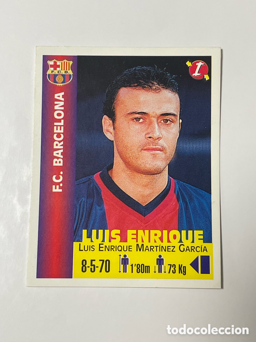 Cartes &agrave; collectionner de Football: Luis Enrique F. C. Barcelona Panini Equipos de Europa 1999 #57