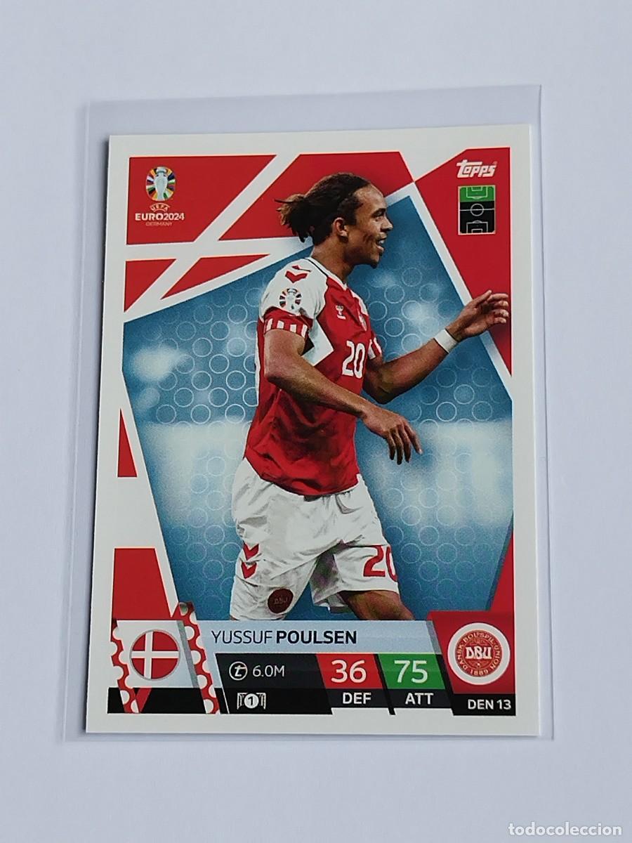 Cartes &agrave; collectionner de Football: POULSEN #DEN 13 DINAMARCA - TOPPS EUROCOPA 2024 MATCH ATTAX - UEFA EURO GERMANY 24 DEN13