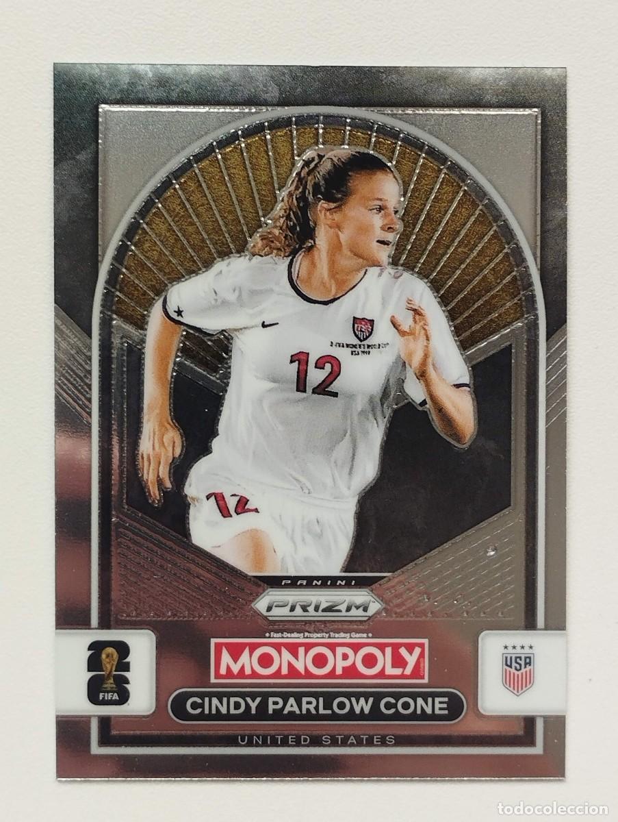 Cromos de F&uacute;tbol: CROMO CARD WORLD CUP 2026 26 PANINI PRIZM MONOPOLY CINDY PARLOW CONE 86 USA