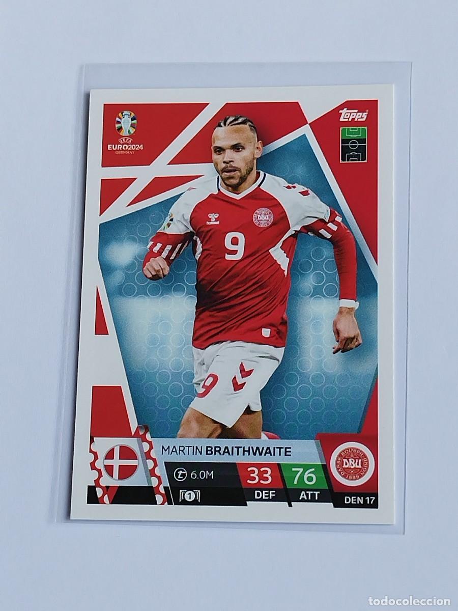Cromos de F&uacute;tbol: BRAITHWAITE #DEN 17 DINAMARCA - TOPPS EUROCOPA 2024 MATCH ATTAX - UEFA EURO GERMANY 24 DEN17