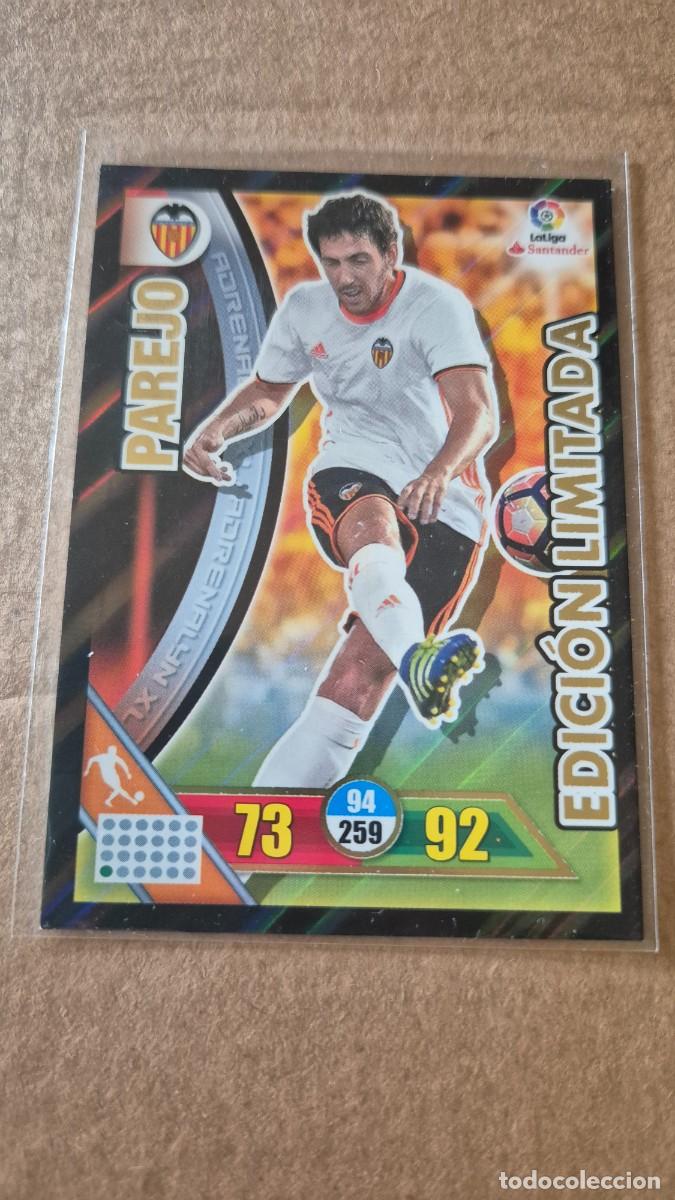 Cromos de F&uacute;tbol: ADRENALYN XL 2016 2017 EDICION LIMITADA PAREJO DEL VALENCIA