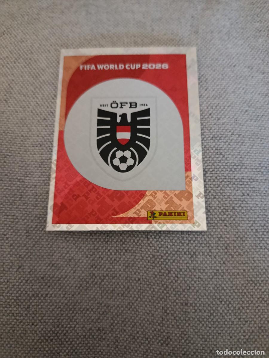 Cromos de F&uacute;tbol: Panini Mundial 2026 Estados Unidos-Mexico. 1- Escudo. Austria. Nunca pegado.