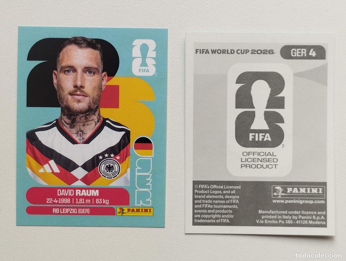 Cartes &agrave; collectionner de Football: CROMO STICKER WORLD CUP 2026 MUNDIAL 26 PANINI ALEMANIA GER4 GER 4 DAVID RAUM
