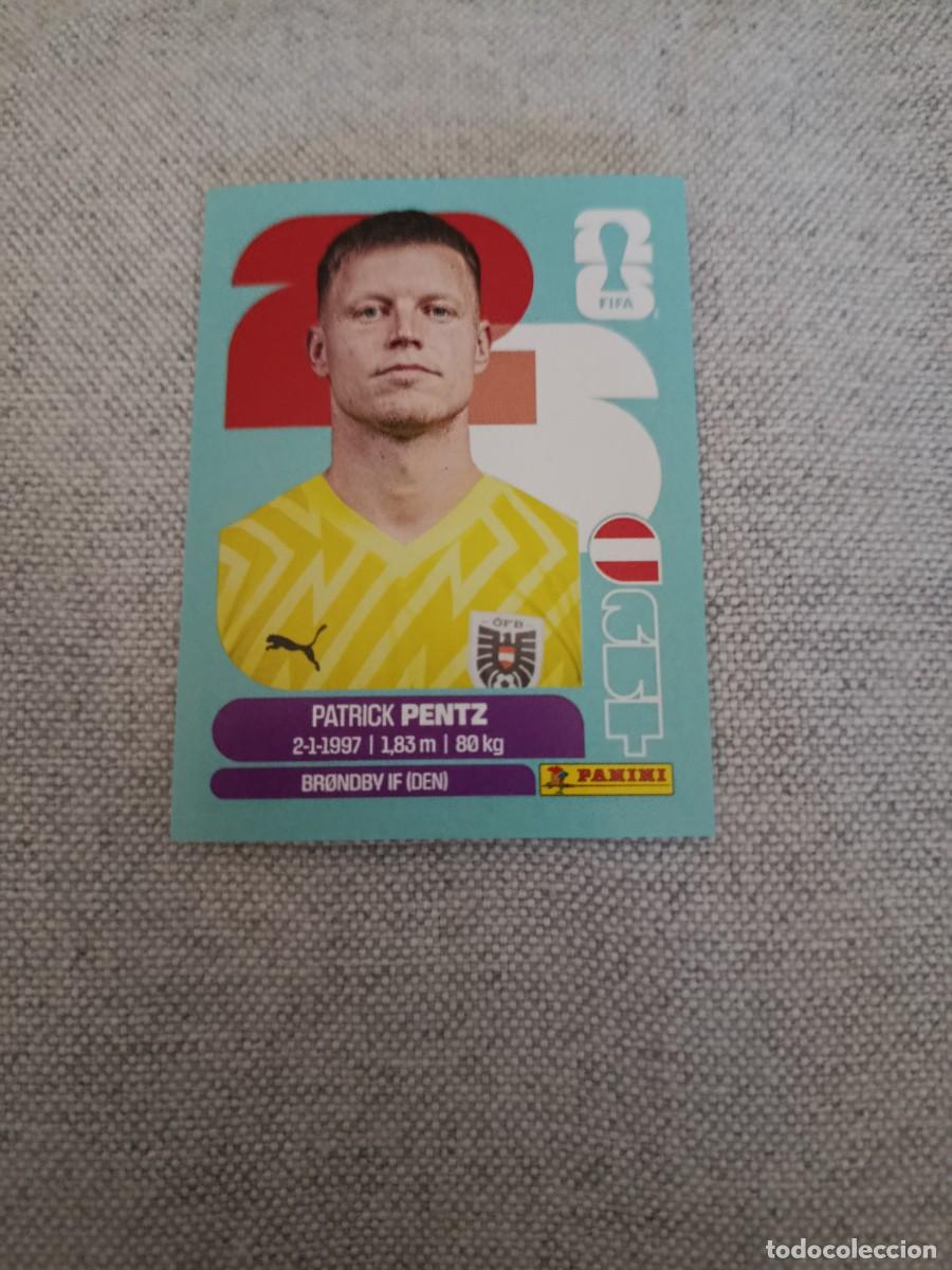 Cartes &agrave; collectionner de Football: Panini Mundial 2026 Estados Unidos-Mexico. 3- Pentz. Austria. Nunca pegado.
