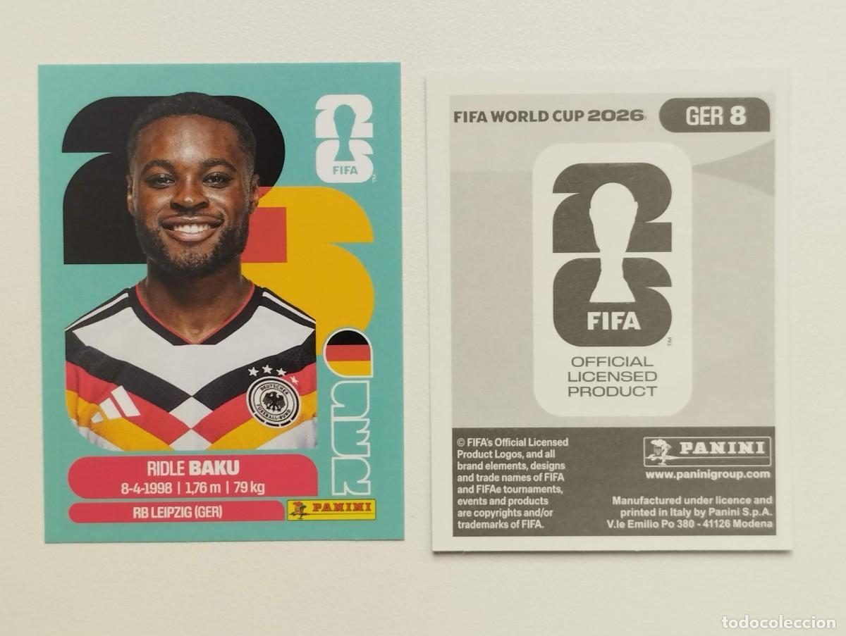 Cartes &agrave; collectionner de Football: CROMO STICKER WORLD CUP 2026 MUNDIAL 26 PANINI ALEMANIA GER8 GER 8 RIDLE BAKU