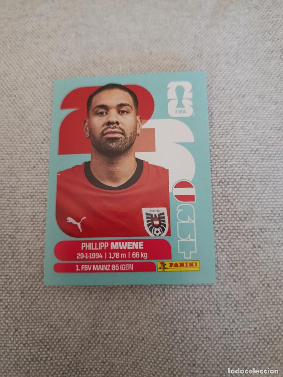 Cartes &agrave; collectionner de Football: Panini Mundial 2026 Estados Unidos-Mexico. 8- Mwene. Austria. Nunca pegado.