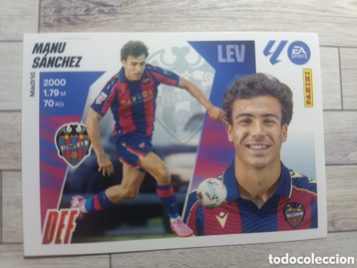 Cromos de F&uacute;tbol: 11 BIS COLOCA MANU SANCHEZ LEVANTE LIGA ESTE 2025 2026 PANINI 25 26 SIN PEGAR