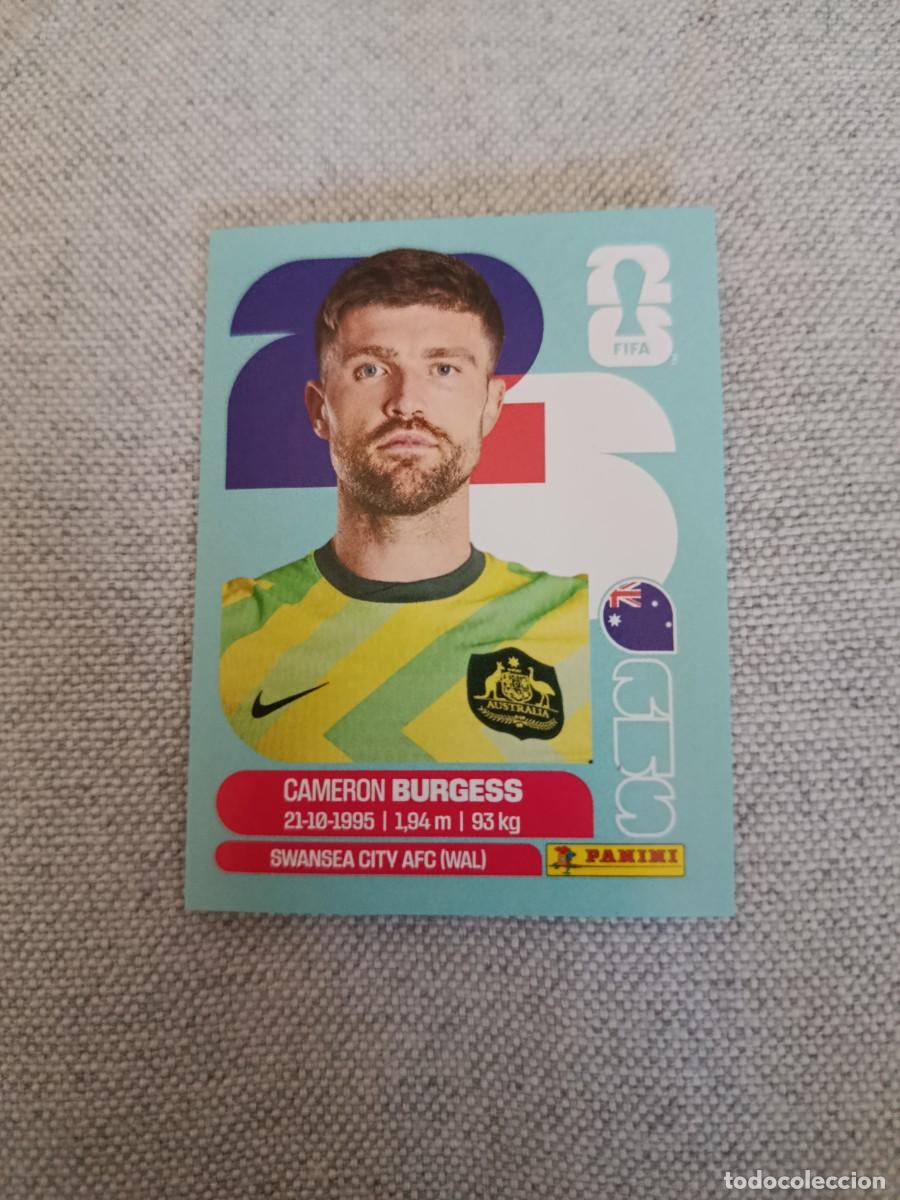 Cromos de F&uacute;tbol: Panini Mundial 2026 Estados Unidos-Mexico. 8- Burgess. Australia. Nunca pegado.