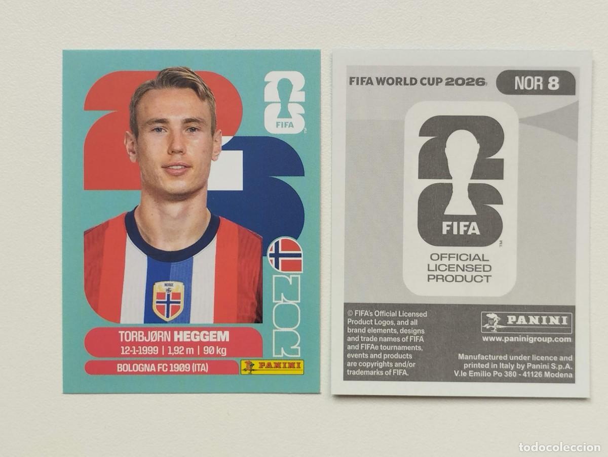 Cromos de F&uacute;tbol: CROMO STICKER WORLD CUP 2026 MUNDIAL 26 PANINI NORUEGA NOR8 NOR 8 HEGGEM