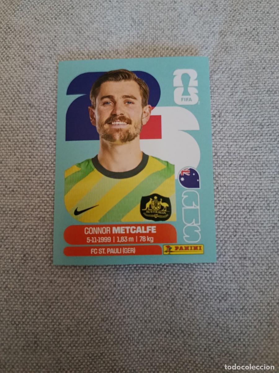 Cartes &agrave; collectionner de Football: Panini Mundial 2026 Estados Unidos-Mexico. 15- Metcalfe. Australia. Nunca pegado.