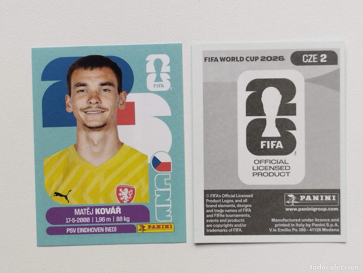 Football Stickers: CROMO STICKER WORLD CUP 2026 MUNDIAL 26 PANINI REPUBLICA CHECA CZE2 CZE 2 MATEJ KOVAR