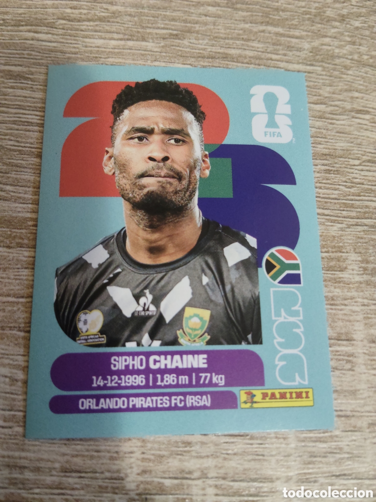 Cromos de Futebol: Panini mundial 2026 Rsa 3 Sipho Chaine Sud&aacute;frica