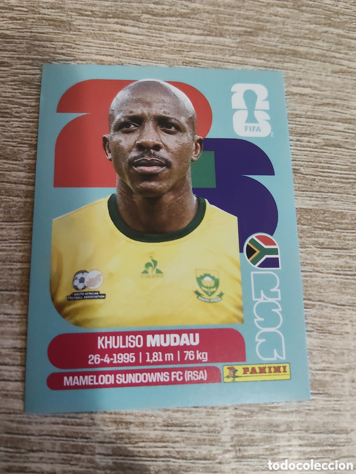 Cromos de F&uacute;tbol: Panini mundial 2026 Rsa 9 Khuliso Mudau Sud&aacute;frica