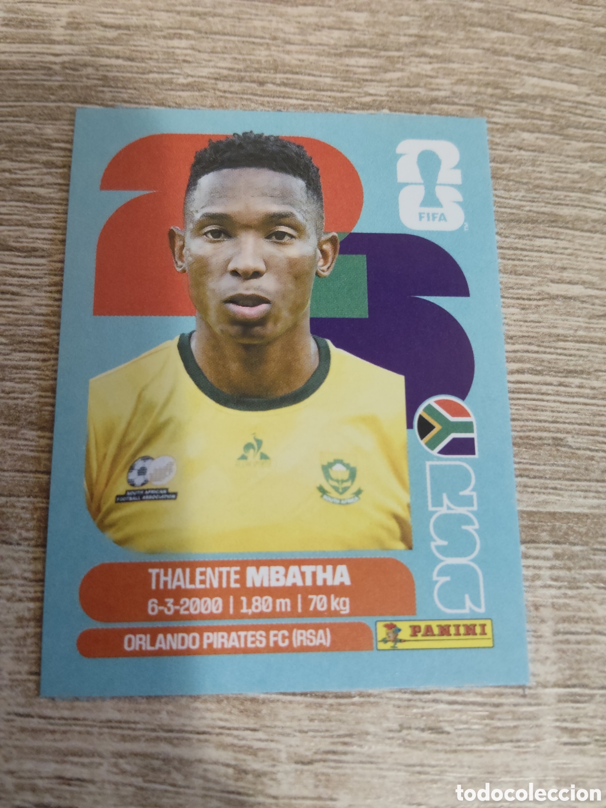 Cromos de F&uacute;tbol: Panini mundial 2026 Rsa 12 Thalente Mbatha Sud&aacute;frica