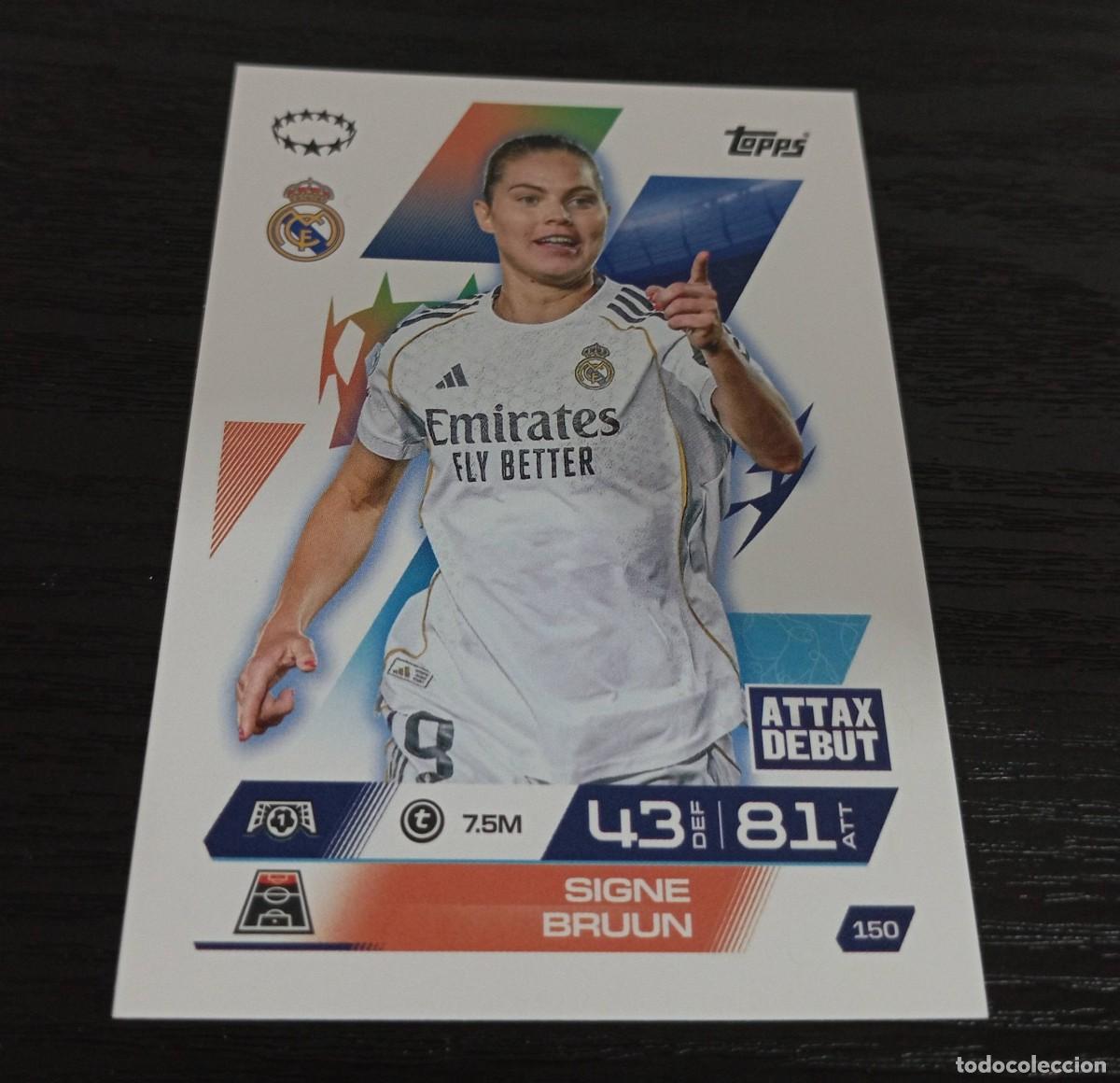 Cromos de F&uacute;tbol: -TOPPS MATCH ATTAX 25-26 EXTRA : 150 SIGNE BRUUN ( REAL MADRID )
