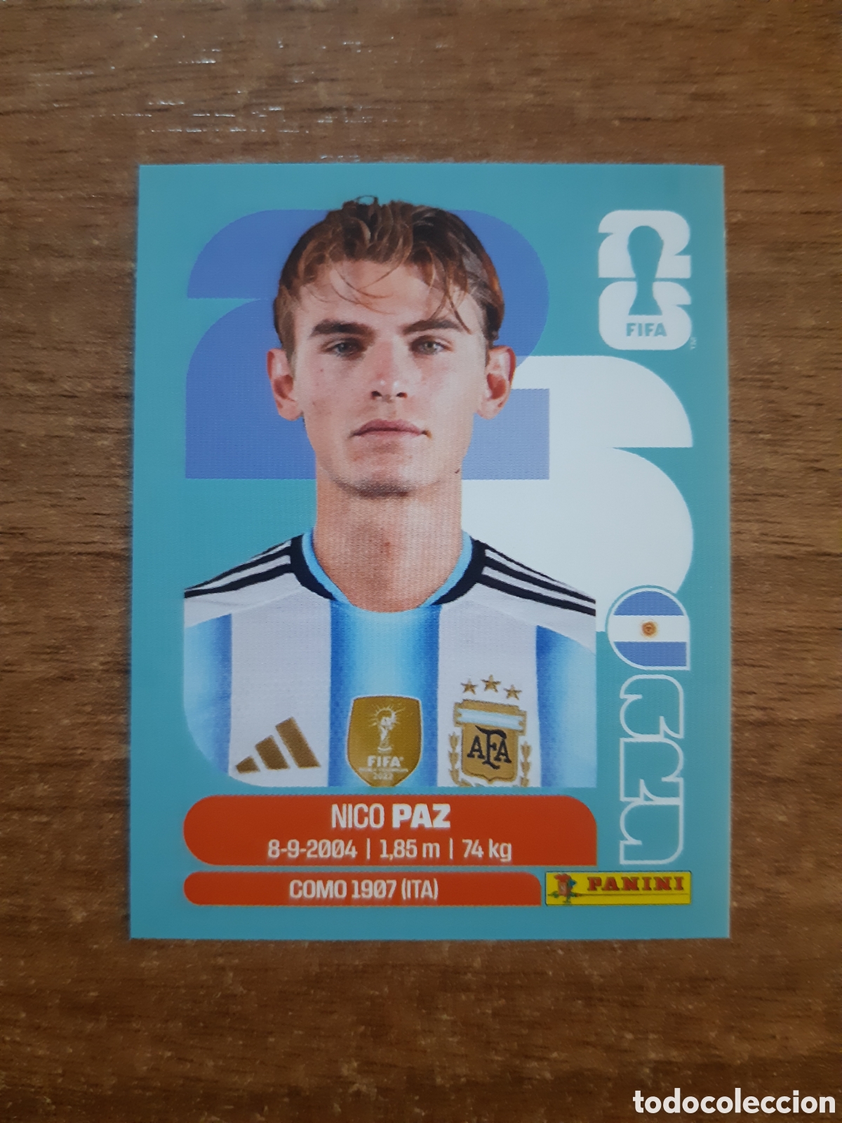 Cromos de Futebol: NICO PAZ ARGENTINA ARG14 MUNDIAL 2026 STICKERS PANINI. NUEVO SIN PEGAR