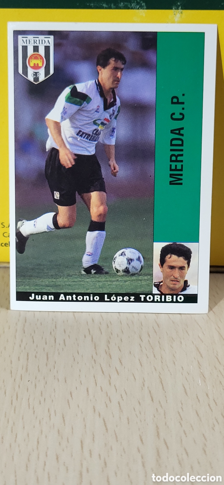 Fu&szlig;ball-Sticker: JUAN ANTONIO LOPEZ TORIBIO MERIDA C.F. LIGA 95 96 DE FUTBOL PROFESIONAL PANINI