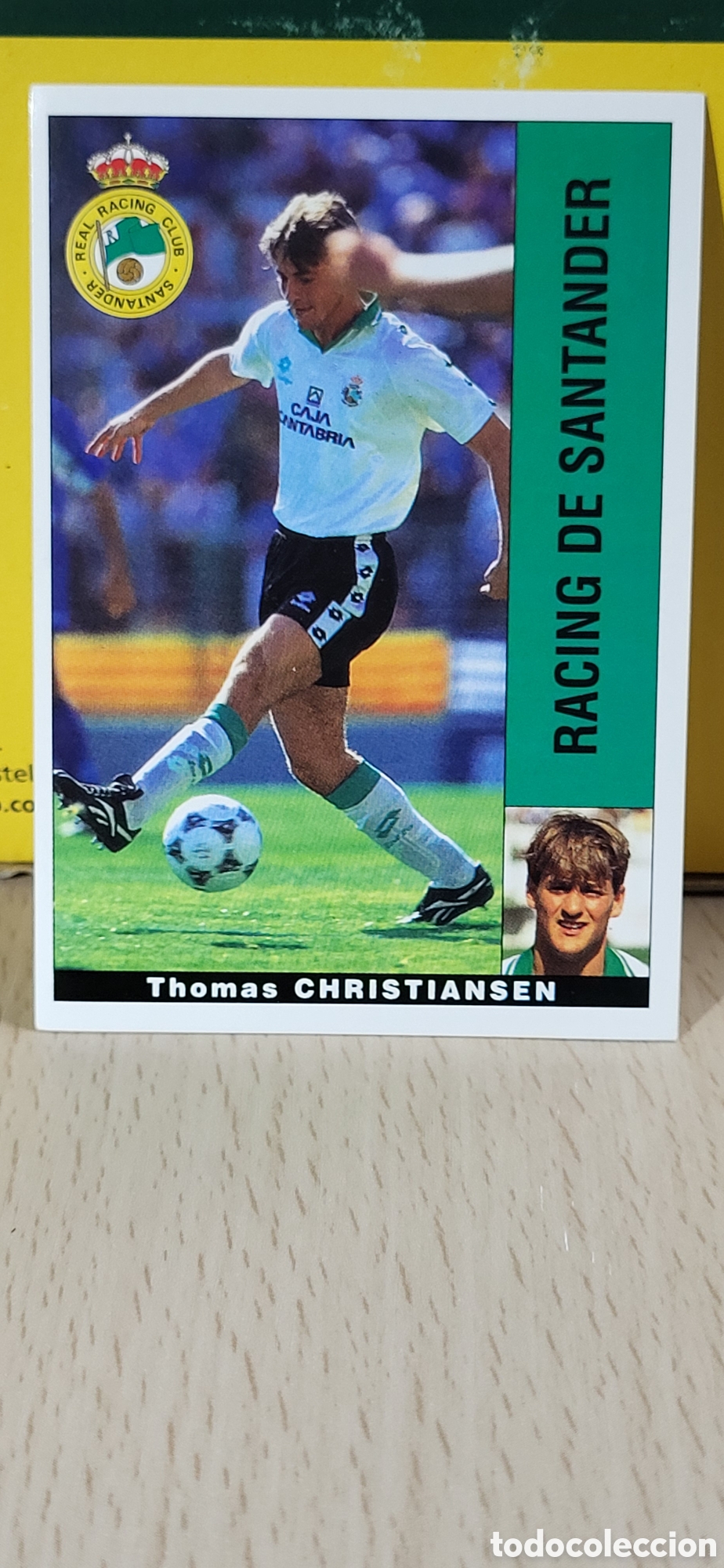 Fu&szlig;ball-Sticker: THOMAS CHRISTIANSEN RACING DE SANTANDER LIGA 95 96 DE FUTBOL PROFESIONAL PANINI