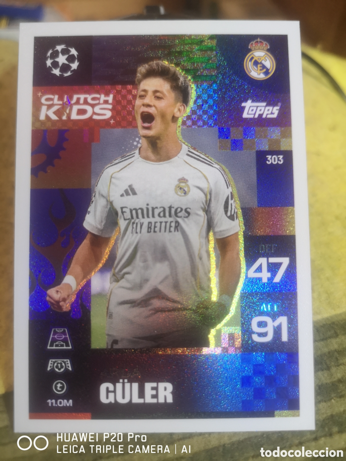 Cartes &agrave; collectionner de Football: MATCH ATTAX EXTRA 2025 2026 CLUTCH KIDS ARDA GULER 333 REAL MADRID