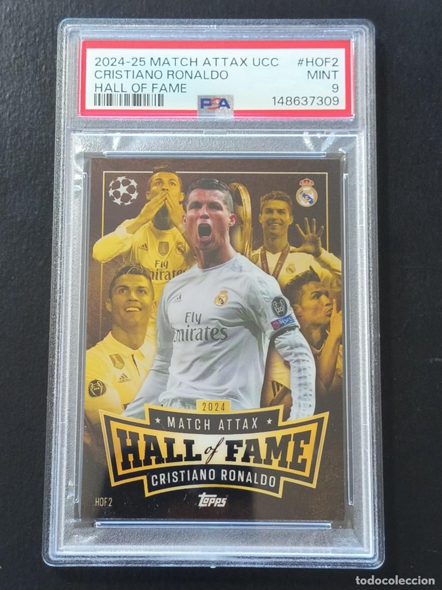 Cromos de F&uacute;tbol: Cristiano Ronaldo - Topps Match Attax 2024/25 Hall of Fame - PSA 9 - Real Madrid