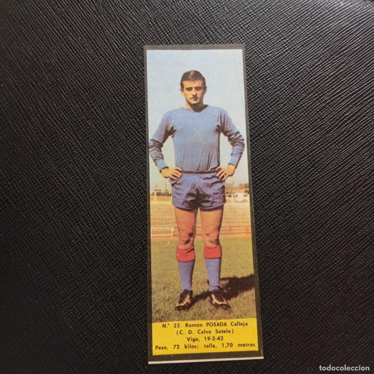 Cromos de F&uacute;tbol: 22 POSADA SOTELO LA VOZ DE ASTURIAS JUGADORES UNO A UNO CROMO 1968 1969 FUTBOL