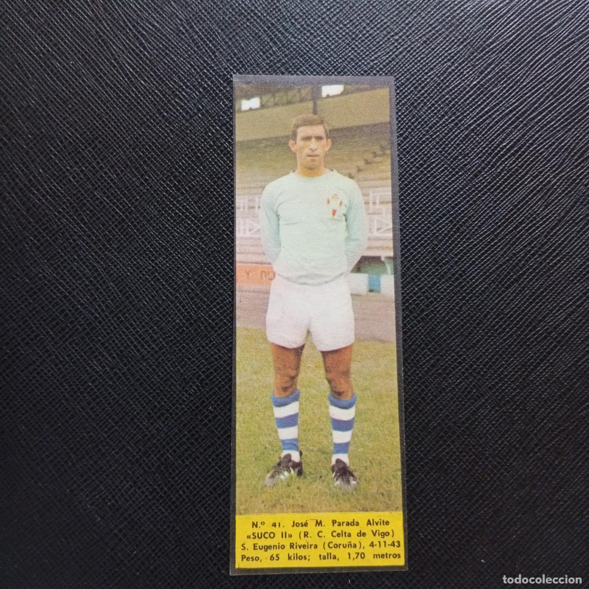 Cromos de F&uacute;tbol: 41 SUCO II CELTA LA VOZ DE ASTURIAS JUGADORES UNO A UNO CROMO 1968 1969 FUTBOL