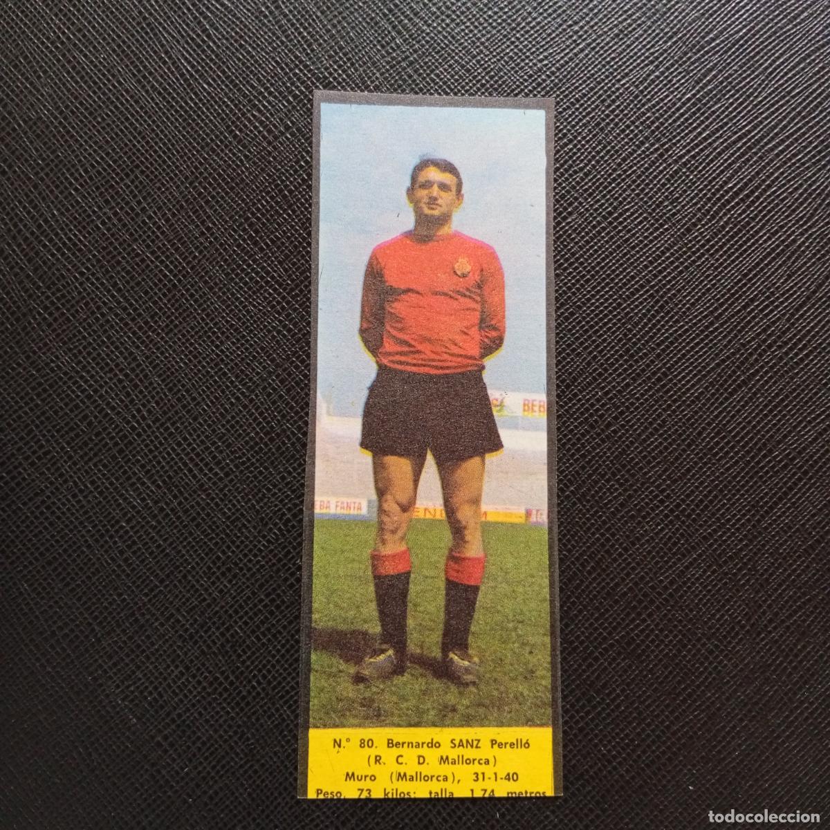 Cromos de F&uacute;tbol: 80 SANZ MALLORCA LA VOZ DE ASTURIAS JUGADORES UNO A UNO CROMO 1968 1969 FUTBOL