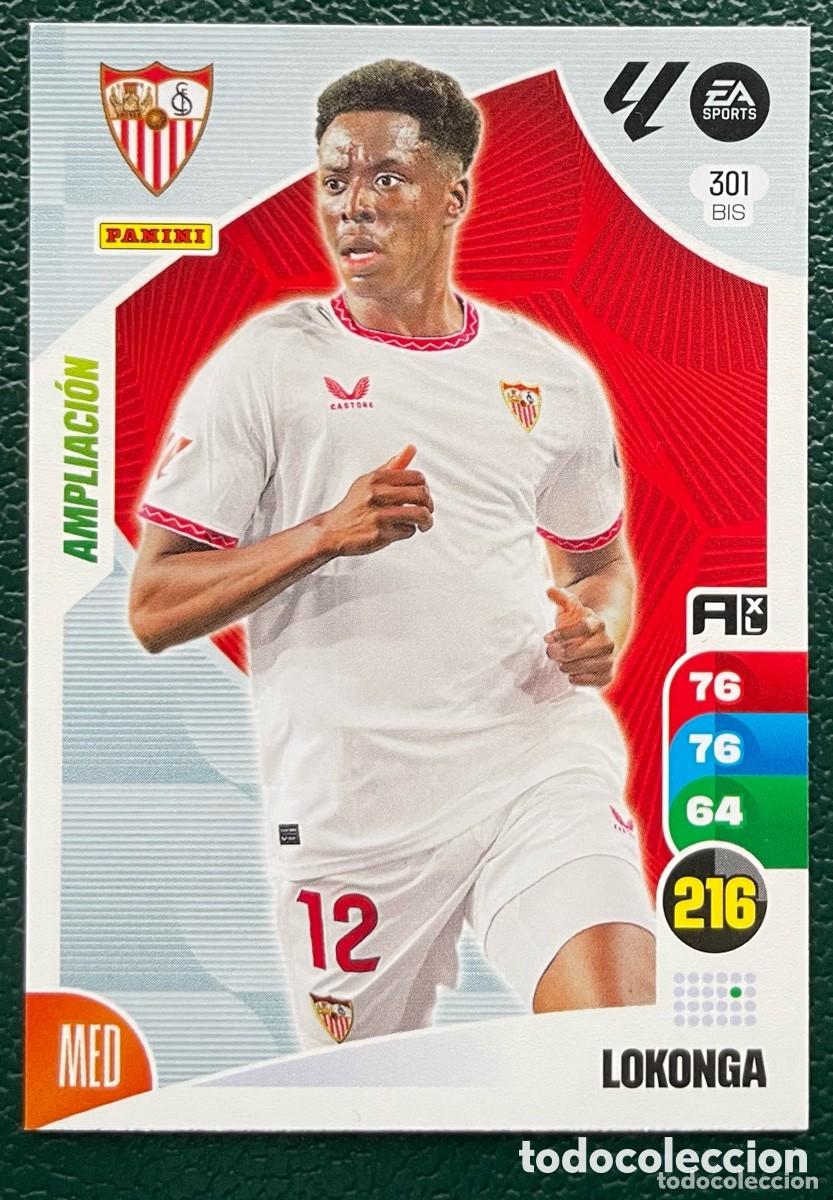 Cromos de F&uacute;tbol: 301 BIS LOKONGA SEVILLA FC AMPLIACION FICHAS ALBUM ADRENALYN XL 2024 2025 24 25