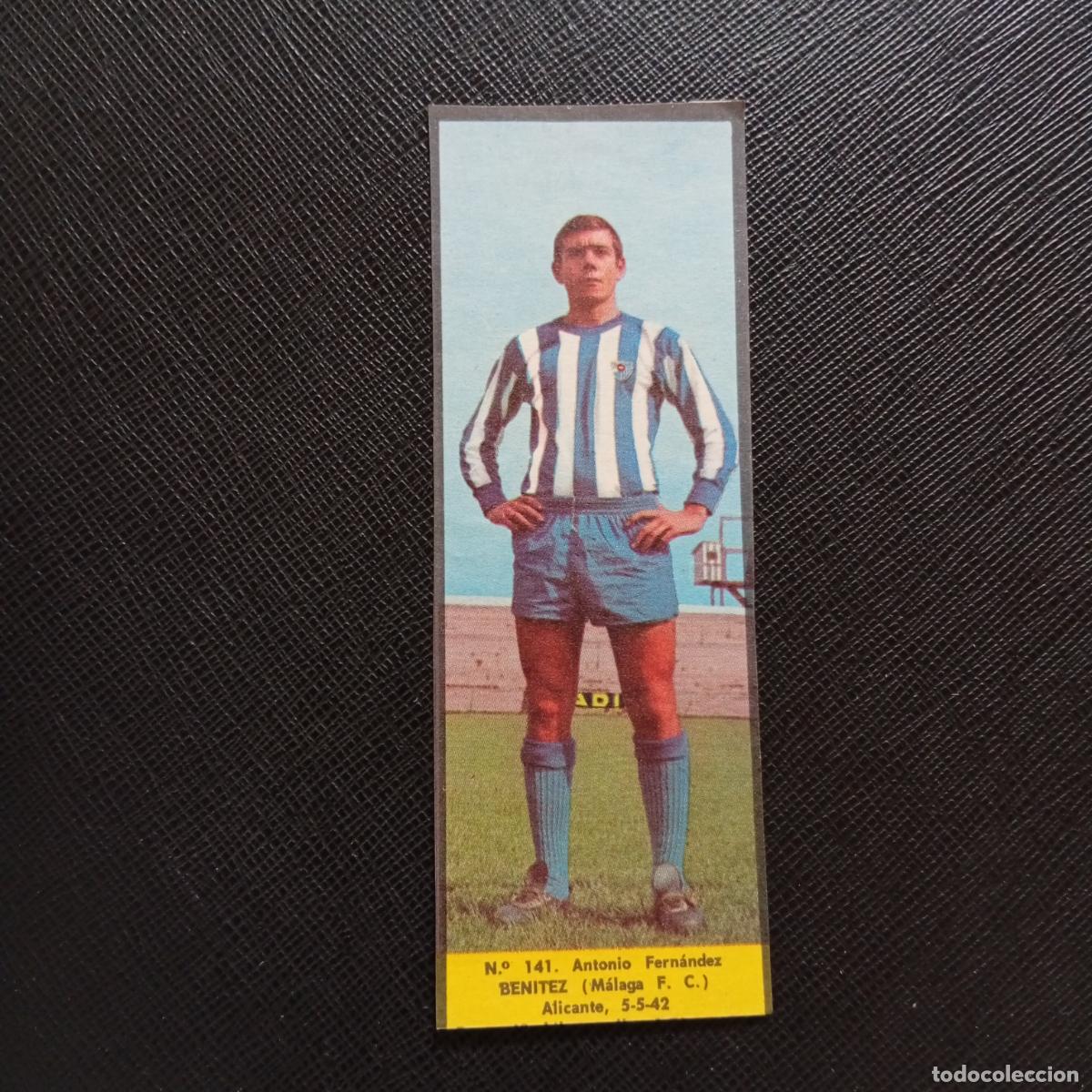 Cromos de F&uacute;tbol: 141 BENITEZ MALAGA LA VOZ DE ASTURIAS JUGADORES UNO A UNO CROMO 1968 1969 FUTBOL -