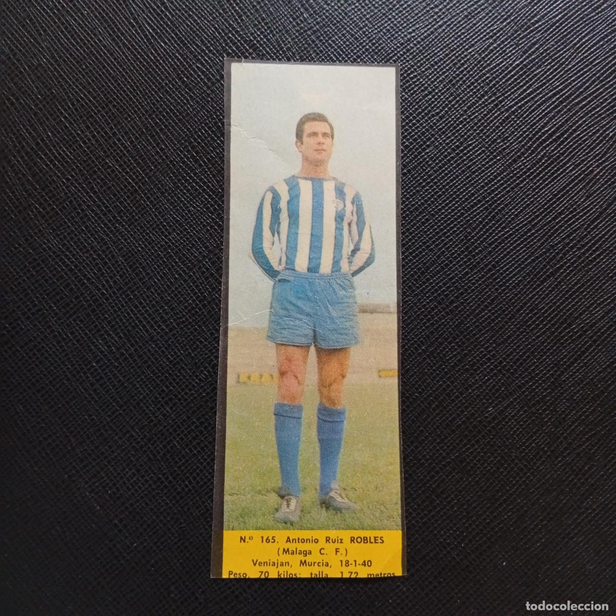 Cartes &agrave; collectionner de Football: 165 ROBLES MALAGA LA VOZ DE ASTURIAS JUGADORES UNO A UNO CROMO 1968 1969 FUTBOL -