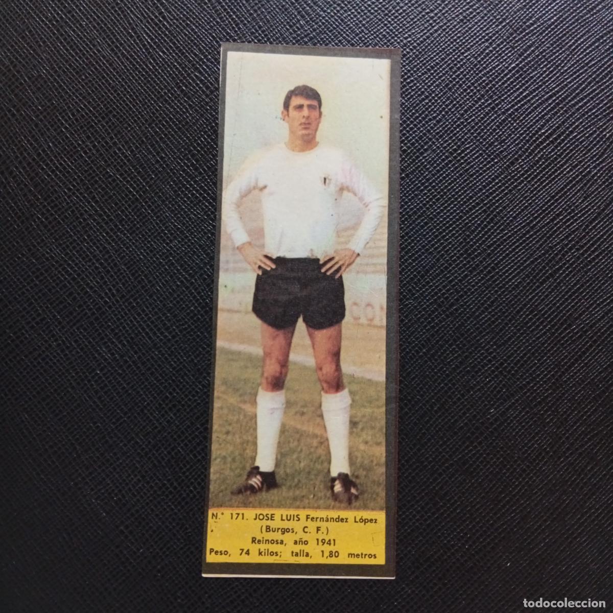 Cromos de F&uacute;tbol: 171 JOSE LUIS BURGOS LA VOZ DE ASTURIAS JUGADORES UNO A UNO CROMO 1968 1969 FUTBOL -